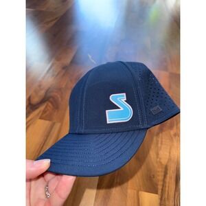 Melin A-Game Hydro Hat Mens XL Navy Blue‎ Excellent Perforated Snapback S Logo